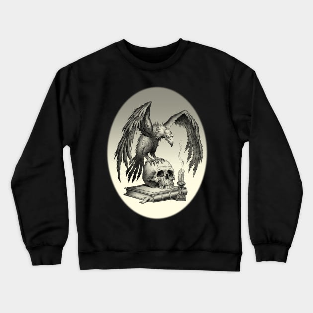 Vulture and Skull Crewneck Sweatshirt by Paul_Abrams